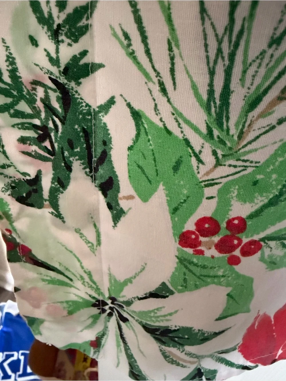 Festive Poinsettia Holiday Tablecloth - Red & Green cotton